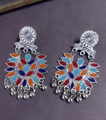 ISLANA Oxidised Earrings for Women & Girls | Chandbalis,Earrings Alloy Jhumki Earring