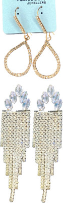 Hernger traders Simple Elegant Versatile Earring for Women Cubic Zirconia Alloy Earring Set