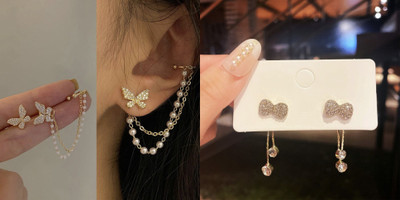 Celestria Korean Butterfly Stud Earrings suitable for women Alloy Stud Earring, Drops & Danglers
