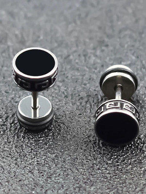 Roadster Silver Black Stud stud earring Alloy Stud Earring