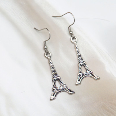 Bling Hive Paris Charm Eiffel Tower Earrings – Travel-Inspired Boho Statement Alloy Drops & Danglers