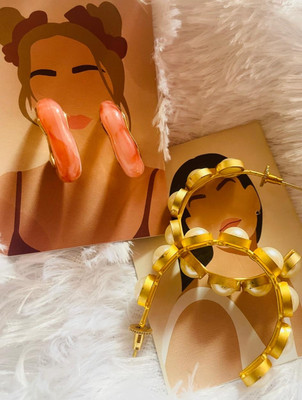 Chandrixaa Pair of Two Trendy and Stylish Stud and Hoop Korean Earrings Stone, Alloy Hoop Earring, Plug Earring, Earring Set