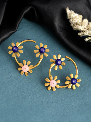 Silvermerc Designs SBE9A_355 Brass Hoop Earring