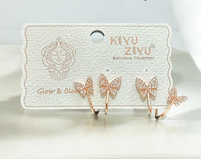 SaI Anti Tarnish Premium Rose Gold Korean Earrings for Women & Girls Cubic Zirconia Alloy Earring Set
