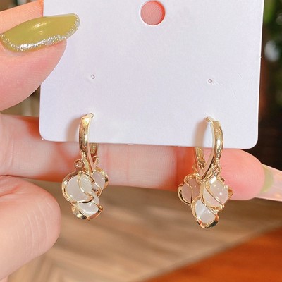 Vembley Vembley Korean Earrings For Women & Girls /Gold Plated Opal Stone Earrings Opal Alloy Drops & Danglers