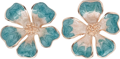 alya jewels Flower Cubic Zirconia Alloy Stud Earring