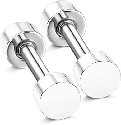 IGA COLLECTION Piercing Stud Dumbell Earring for Men/Boys/Girls/Women/Unisex Metal Stud Earring