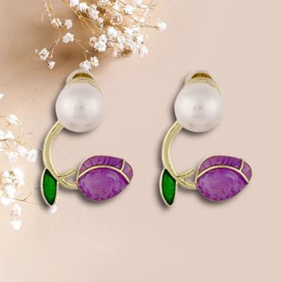 neze NZ 46 Korean Purple Zoe EARRINGS Alloy Cuff Earring