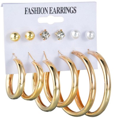 Jewels Galaxy Trendy Fashion Alloy Hoop Earring