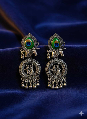 Mellisea Oxidized German Silver Earring Set Alloy Drops & Danglers, Hoop Earring, Jhumki Earring, Earring Set