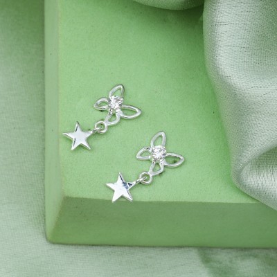 Maira Butterfly with Star Drop 925 Sterling Silver Drops & Danglers