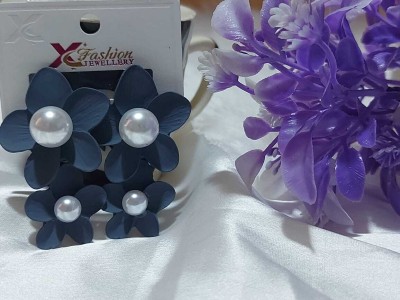 JAEE Vintage Floral & Pearls Matte Finish Earrings For women Pearl Alloy, Acrylic Drops & Danglers