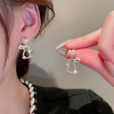 MAHADEV CREATION Bunny Pair Earring Crystal Alloy Stud Earring