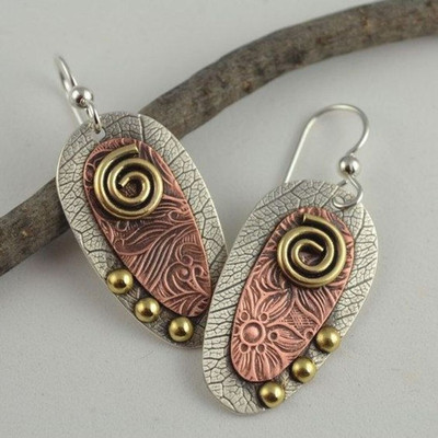 Vientiq Leaf Silver Earring Designer Delicate for Women & Girls Metal Drops & Danglers