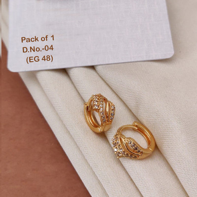 IM ENTERPRISE EG-48 EARRING Cubic Zirconia Brass Stud Earring