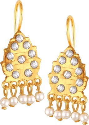 VIGHNAHARTA White Bugadi drop Stud CZ pearls Earring for Women and Girls Cubic Zirconia, Pearl Alloy Drops & Danglers
