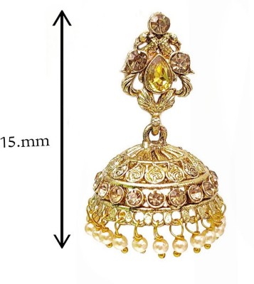 GSH Earrings for Women and Girls Amber Brass Jhumki Earring