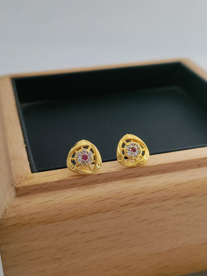 Bhagavati creation Bhagavati Brass Stud Earring