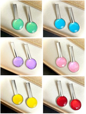 TANLOOMS Latest Stylish Design Earrings Combo Pack of 6 Colors For Girls & Women Alloy Drops & Danglers, Stud Earring