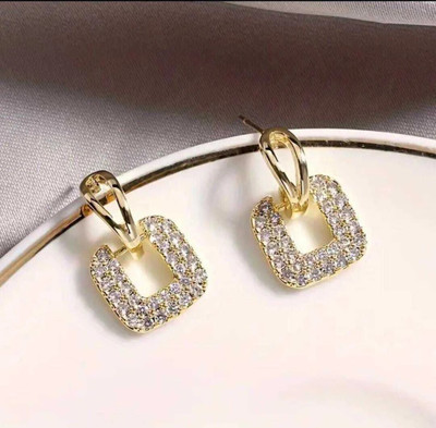 shrijaenterprises Square Drop Studs Enamel Drops & Danglers