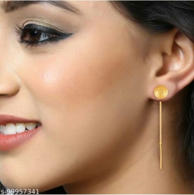 house of common Fashion Hanging Sui Dhaga Earring for Women and Girls Brass, Alloy Drops & Danglers