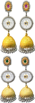 RJ Jewells Fashion Designer Classic & Simple Stud Earrings For Women & Girls Alloy Earring Set