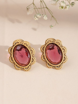 Adiva ADVPP000ER00149_PK Brass Stud Earring