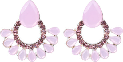 sunhari jewels Design308 Pink Alloy Earring Set