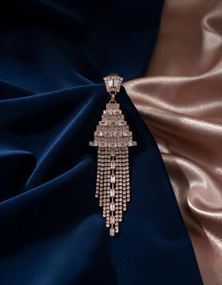 shivi creations Regal Cascade Diamond Earrings FOR WOMEN AND GIRLS Alloy Earring Set