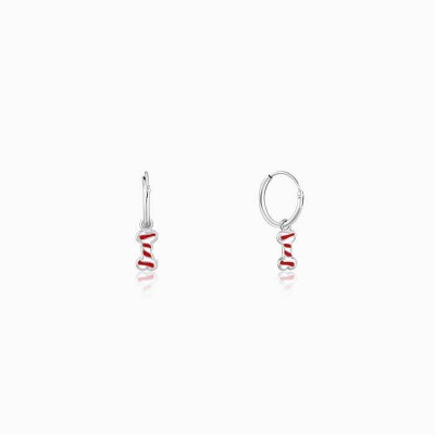 GIVA 925 Silver Dog Bone Kids Hoop Earrings|Lifetime Plating|6 Month Warranty Sterling Silver Hoop Earring