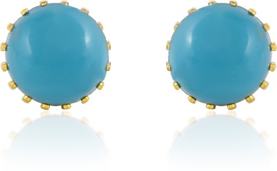 MissMister Brass Goldplated Real Turquoise Firoza Fashion jewellery Women Earrings Brass Earring Set