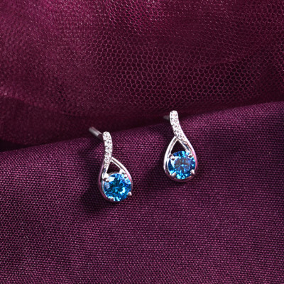 CLARA Isla Cubic Zirconia Sterling Silver Stud Earring