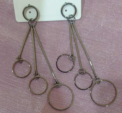 Ali fashions Metallic Round Shape Alloy Drops & Danglers