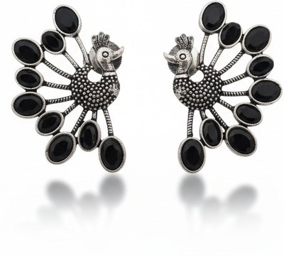 Glamaya Glamaya Peacock Stud Earrings - Brass Stud Earring