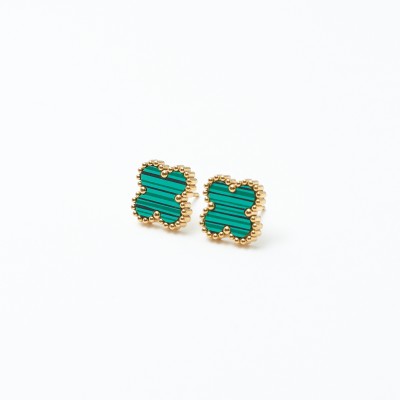 ANOUK Celtic Green Clover Studs For Women & Girls|Gift's|Aesthetic Jewellery| Copper Stud Earring
