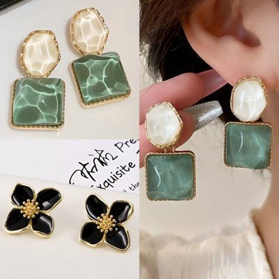 BLINGEE Korean Earrings Combo For Women Girls Floral Flower Stylish Trending Trendy Alloy Earring Set, Drops & Danglers, Stud Earring