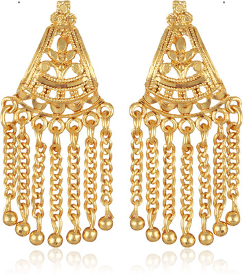 VIGHNAHARTA Shimmering Jhumki drop Earring for Women and Girls[VFJ2610ERG] Alloy Jhumki Earring