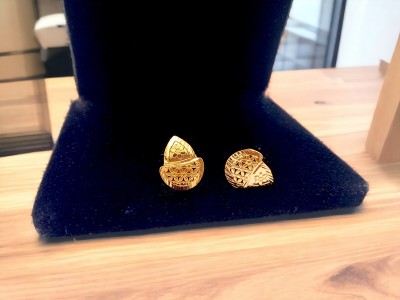 Royal Covering Stylish 1 Gram Gold Plated Stud Earring for Women & Girls, Copper, Brass Stud Earring