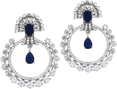 IKSAVA AD circular dangle earrings Diamond Brass Drops & Danglers