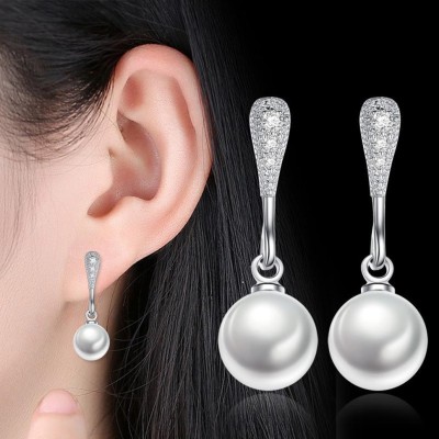 MYKI Cute Little Silver Cubic Zircon Stud Earring For Women & Girls Swarovski Zirconia Sterling Silver Stud Earring