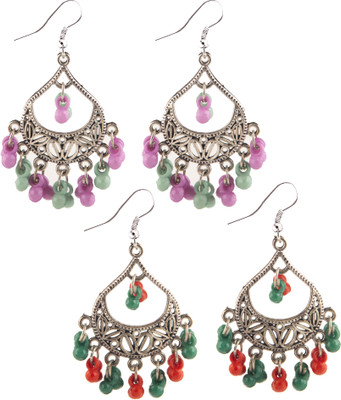 Jamleen Gallery Festive Collection Beaded Earrings Set Alloy Jhumki Earring