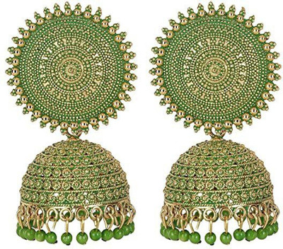 MAYRA TRADING Designer golden Jhumka earrings Beads Alloy Jhumki Earring, Chandbali Earring, Drops & Danglers