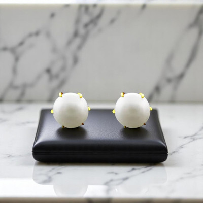Sri Jagdamba Pearls Pearl Earrings Pearl Alloy Stud Earring