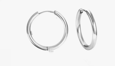 Vipunj Vedansh Enterprises Stylish Silver Unisex Thin Hoop Earrings Alloy Hoop Earring