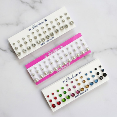 iQna Cute Stud Earrings Set for Kids, Baby Girls & Women | 3 Cards Combo Daily Wear Enamel Stud Earring