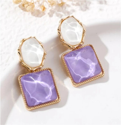 Saugaat Craft Korean Style Earrings For Women Girls Trendy Western Light Weight Party Wear Alloy Rhinestone Studs, Drops & Danglers, Earring Set