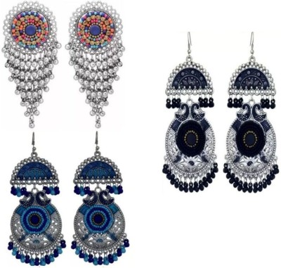 alysa Combo Of 3 Mayur Style Earring Alloy Jhumki Earring