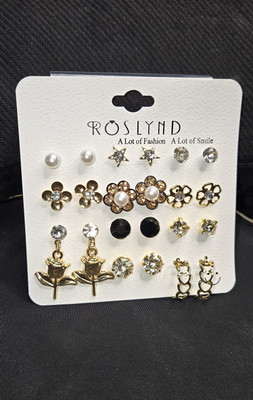 FashionFuse Fashionfuse 11 Pair Stylish & Trendy Multi-Design Stud Earrings Women & Girls Alloy Stud Earring, Drops & Danglers