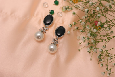 Heer Jewels Studio E44 Pearl Alloy Drops & Danglers