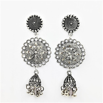 Lukello Silver-Plated Brass Earrings Brass Jhumki Earring